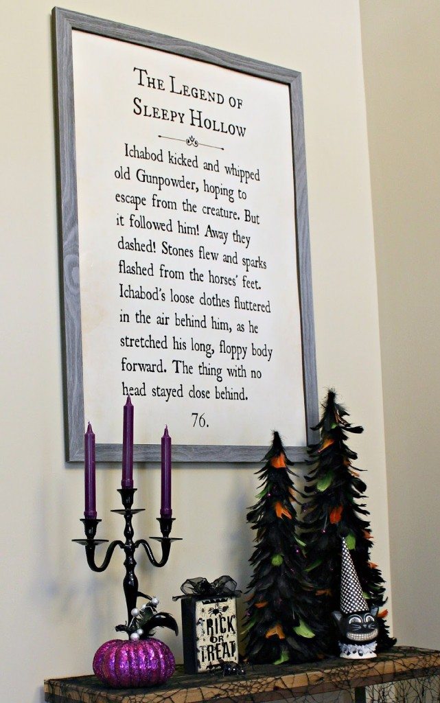 HalloweenBookPageWallArt