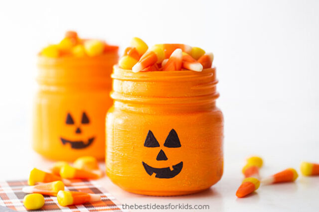 Jack-O-Lantern Jars Craft