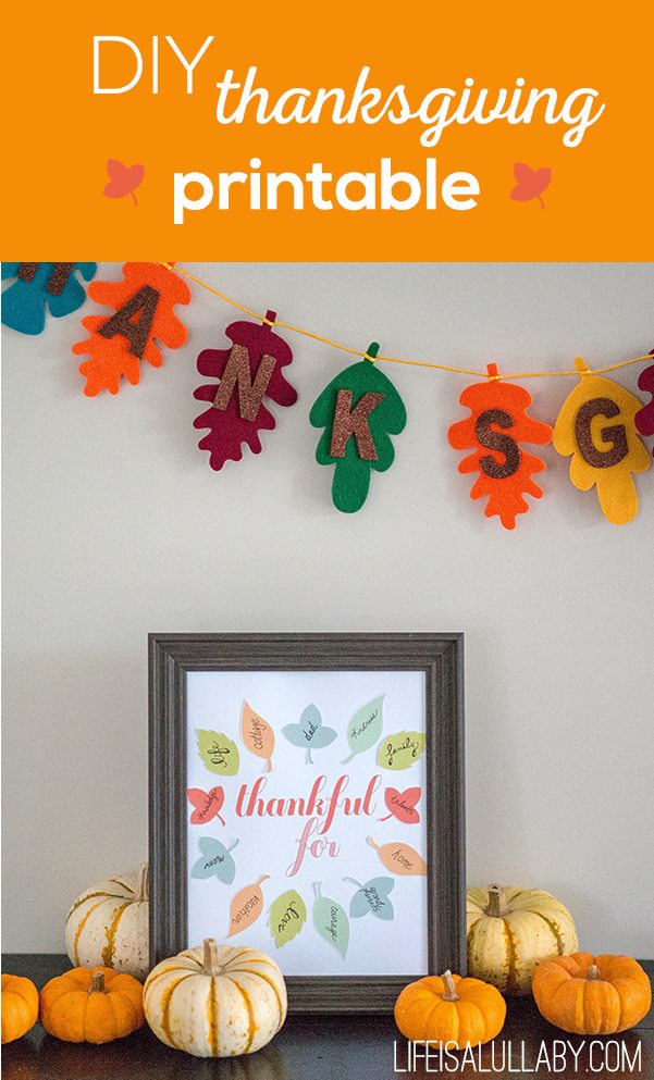 DIY Thanksgiving Printable