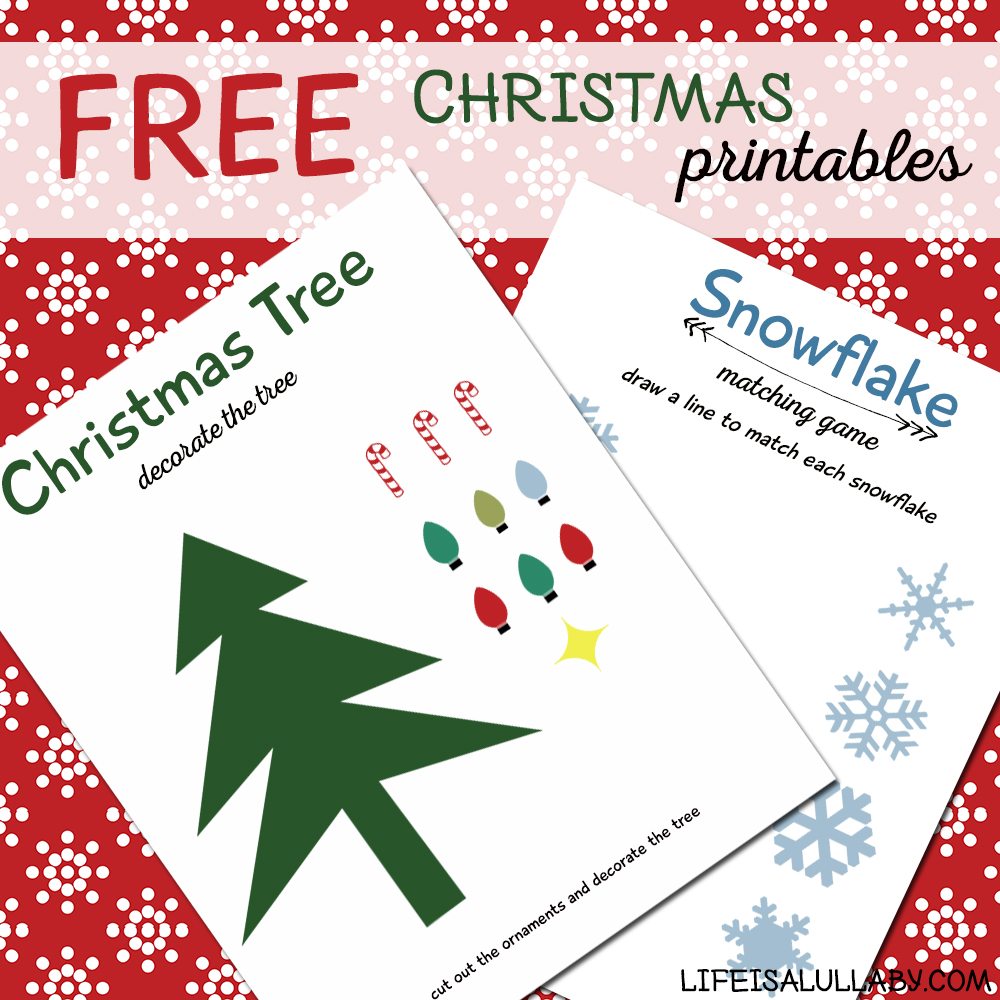 Free Christmas Kids Printables - Life is a Lullaby