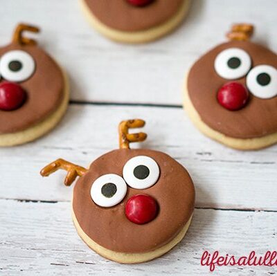 Reindeer Sugar Cookies for Christmas