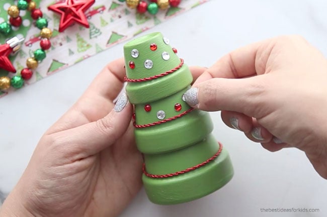 Christmas Tree Clay Pot Ornament Craft for Kids