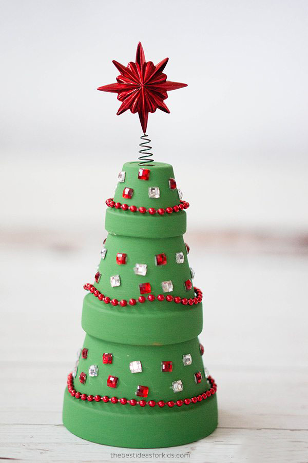 Flower Pot Christmas Tree Craft