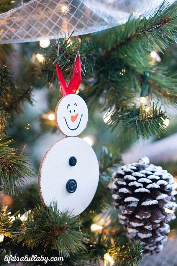 Snowman Cork Ornament Christmas Craft