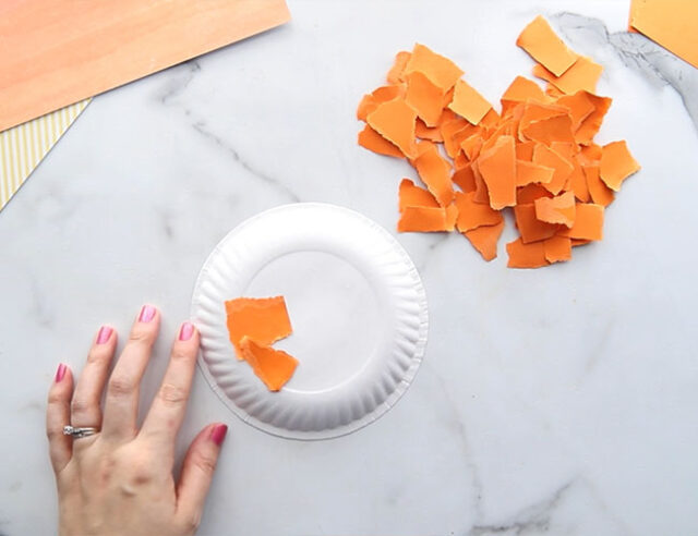 Glue to Paper Plate