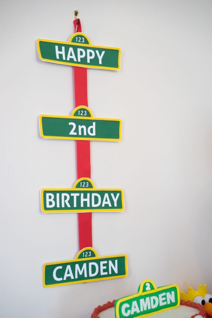 Elmo Birthday Party Sesame Street Sign