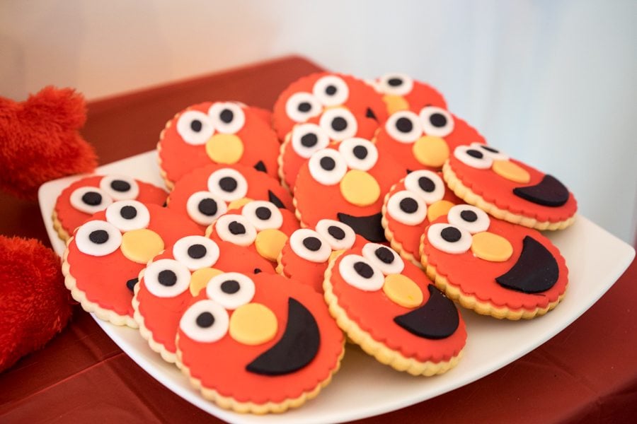 Elmo Birthday Party Cookies