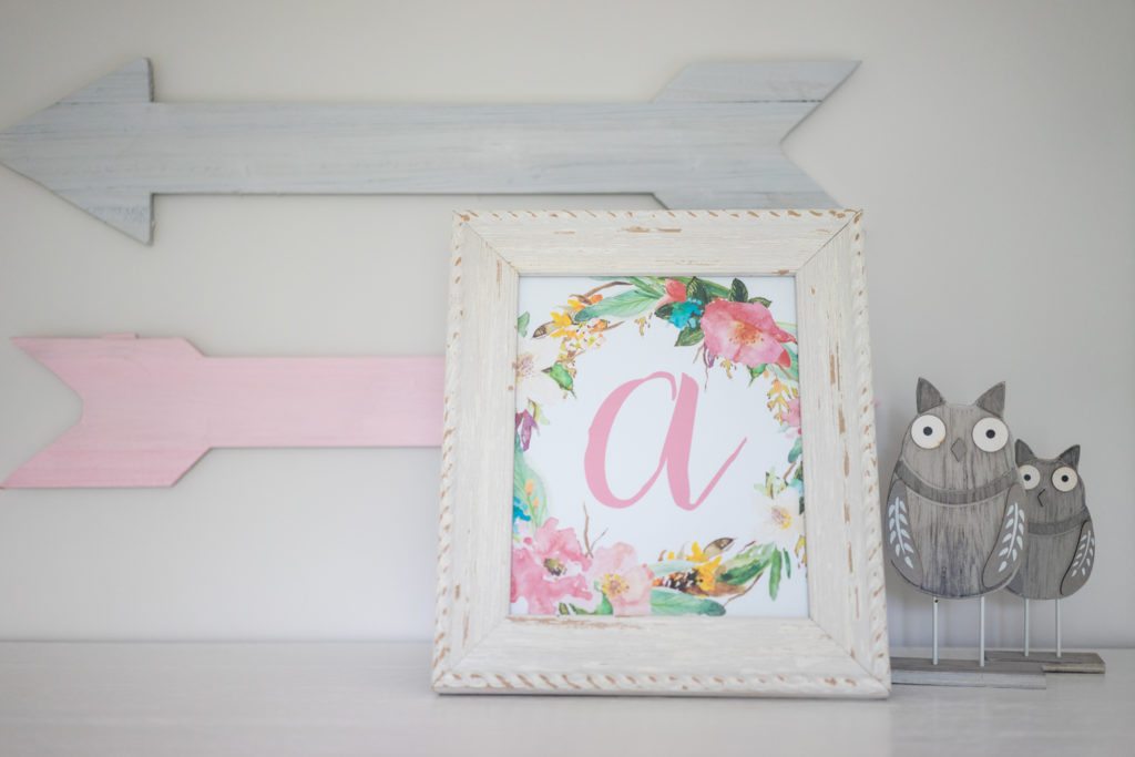 free monogram nursery printable