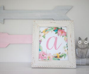 free monogram nursery printable