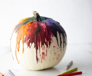 Melted Crayon Pumpkin