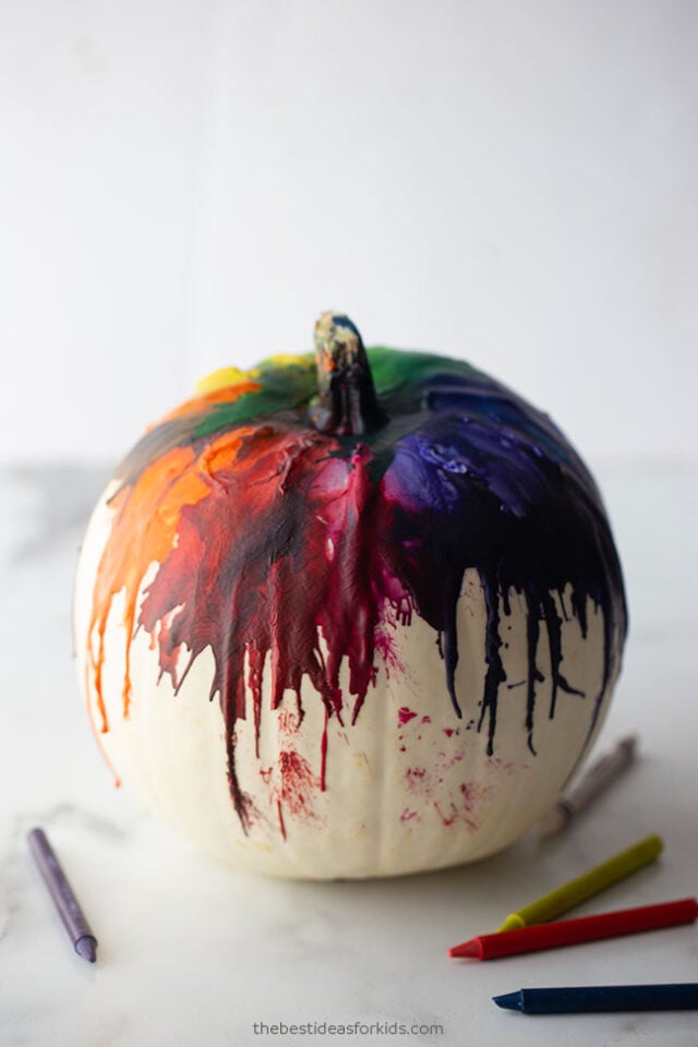 Melted Crayon Pumpkin Tutorial