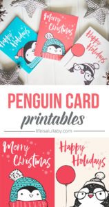 Free Penguin Christmas Card Printables