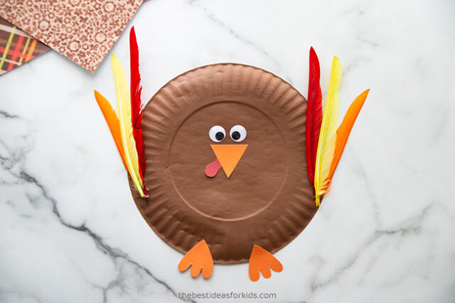 Paper Plate Turkey Craft for Kids