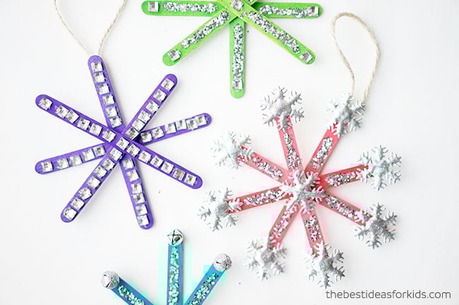 Popsicle Stick Christmas Tree Ornaments
