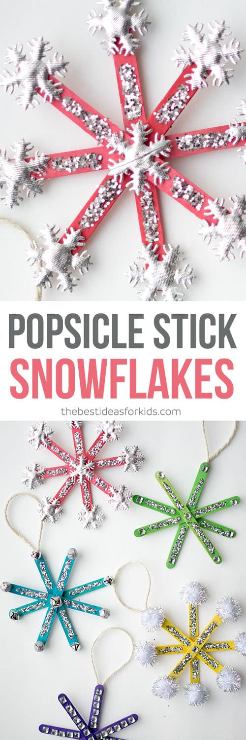 Popsicle Stick Snowflake Ornaments