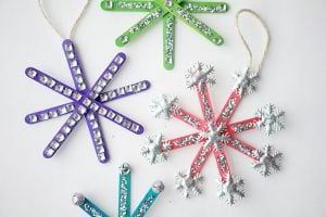 Popsicle Stick Snowflakes