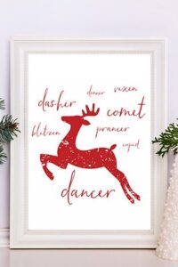 Reindeer Christmas Free Printable