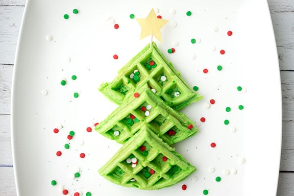 Christmas Tree Waffles