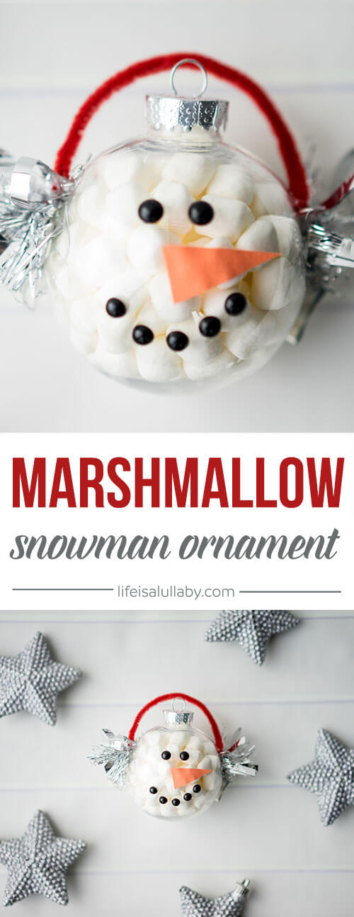 Marshmallow Snowman Ornament