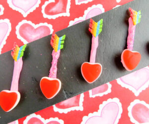 DIY cupid arrow candy
