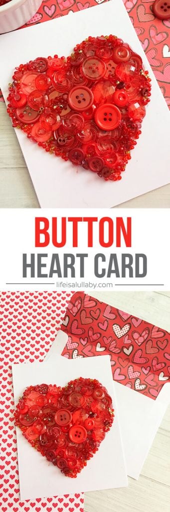 Heart Button Art Card