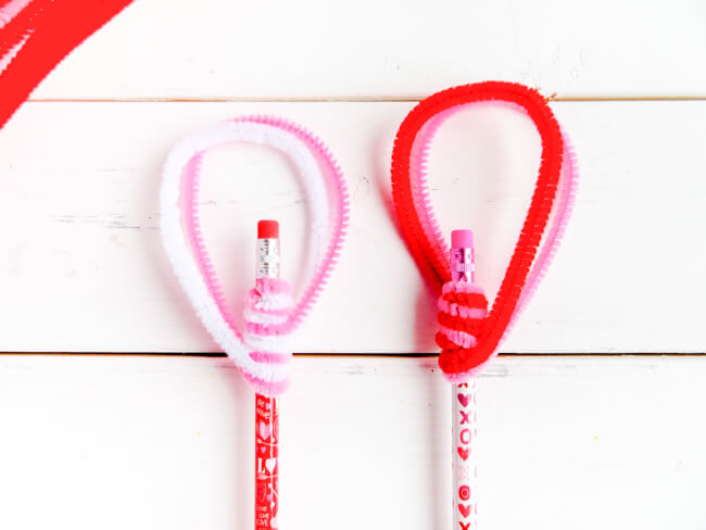 Step 2 - Heart Pencil Toppers