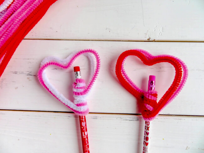 Step 3 - Heart Pencil Toppers