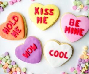 Valentine's Day Conversation Heart Cookies