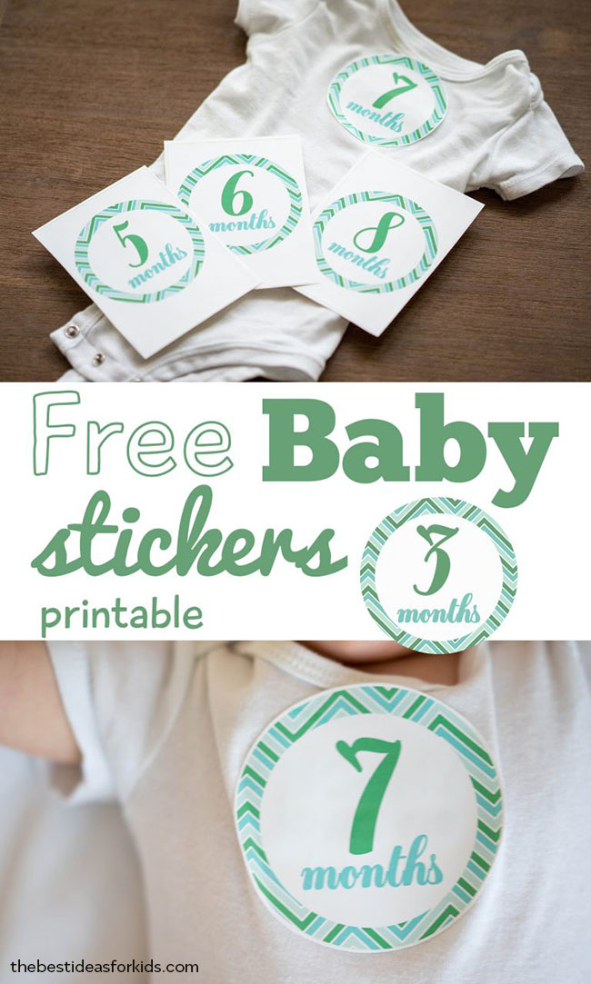 Free Baby Month Stickers Printable