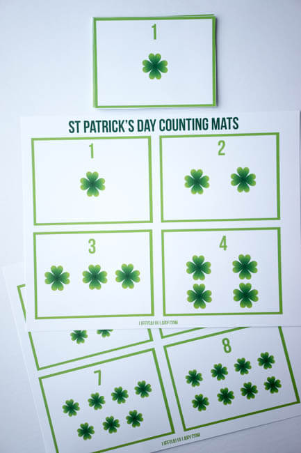 Free St Patrick's Day Printable Counting Cards