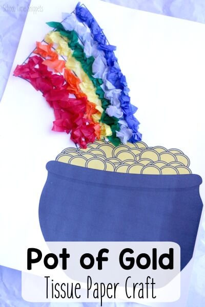 Pot of Gold Tissue Paper Craft