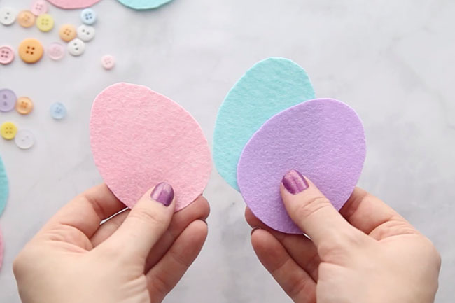 Cut out Felt Easter Eggs