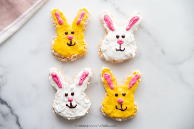 Easter Bunny Rice Krispie Treats for Kids