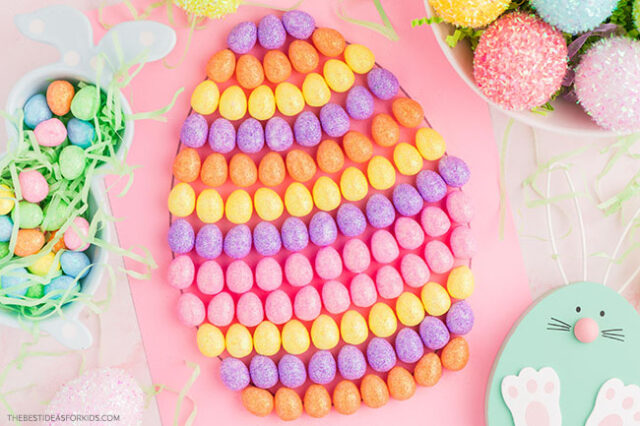 Easter Egg craft with foam eggs