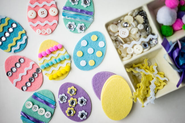 Felt Easter Egg Kids Craft Activity