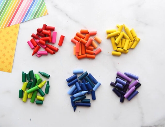 Break Crayons Into Pieces