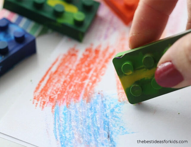 Coloring with Lego Crayons