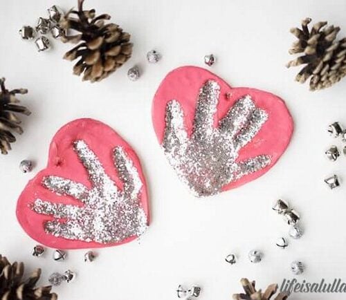 Salt dough on sale handprint ornaments