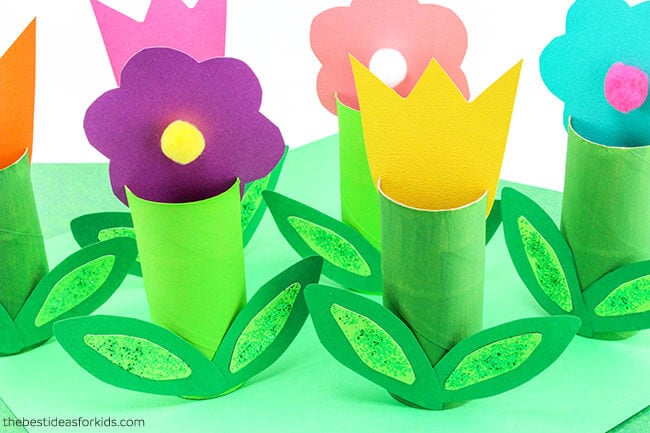 Toilet Paper Roll Flowers Kids Craft