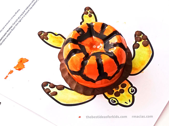 Turtle with Bottle Craft Idea