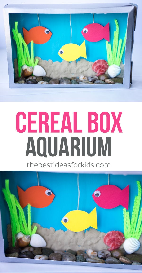 Cereal Box Aquarium Craft for Kids