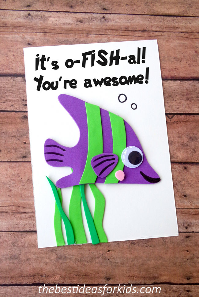 Fish Card It's O-fish-al You're Awesome