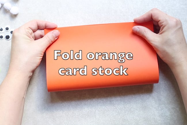 Fold Orange Cardstock