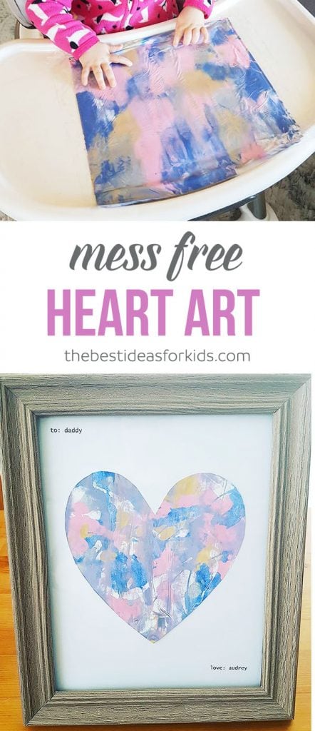 Mess Free Painting for Toddlers - Heart Art
