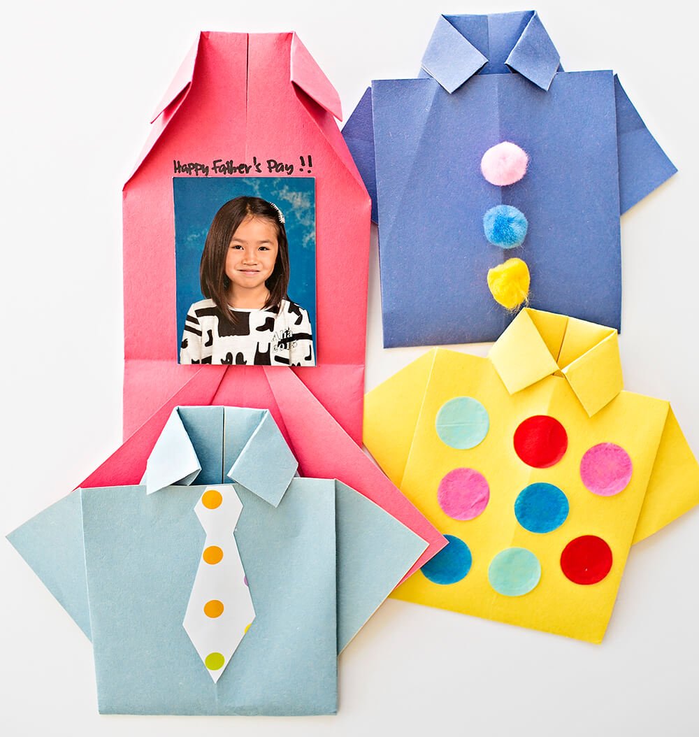 Origami Father's Day Shirt Card