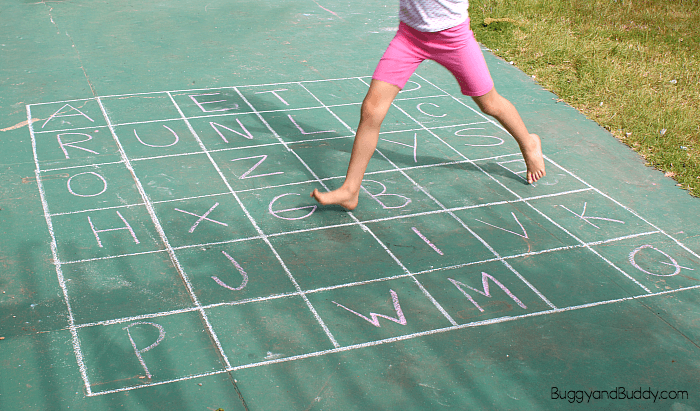 ABC Sidewalk Chalk Game