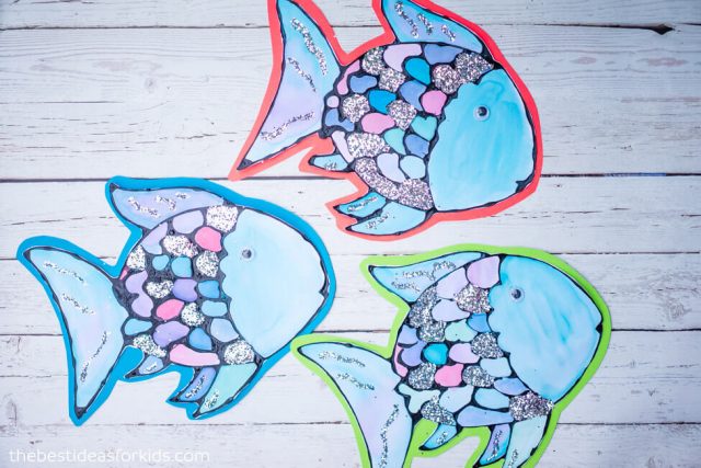 Black Glue Rainbow Fish Craft