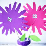 Handprint Flowers Craft for Kids