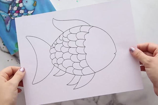 Rainbow Fish Template Print Out