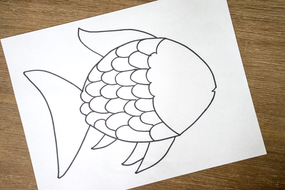 Free Rainbow Fish Template Printable